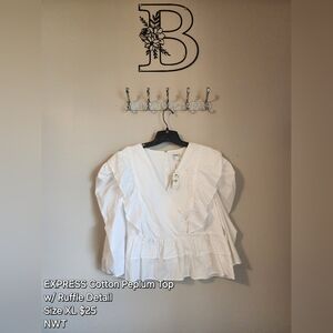 EXPRESS Ruffle Peplum Top